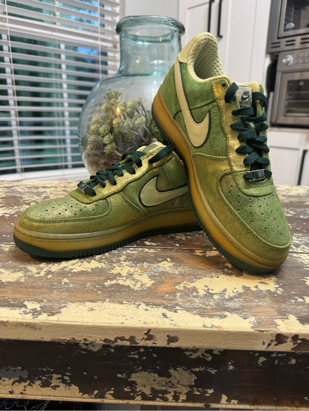 🍀RARE VINTAGE-2006 Womens Nike AF1 Premium 07 St. Patty’s Day 315186-331☘️